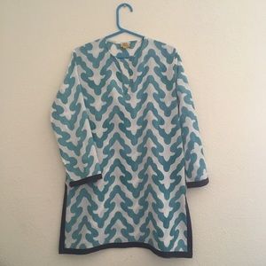 100% Cotton Roberta Roller Rabbit Kurta w/Border